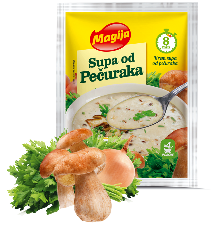 Magija supe - krem ​​-cup gribnoй