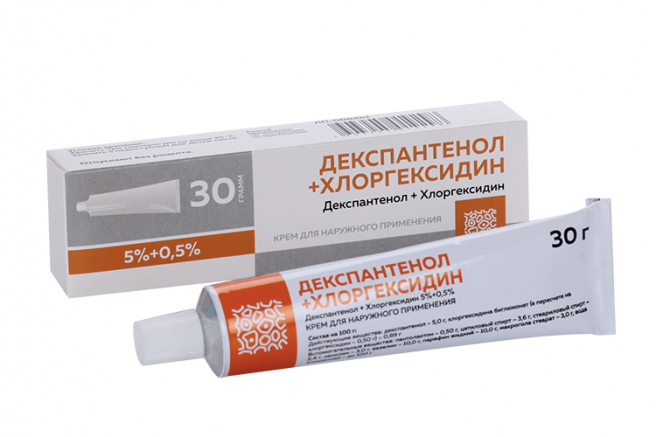 Dekspantenol+хlorgekcydin, 5%+0,5%, крэм, дель.