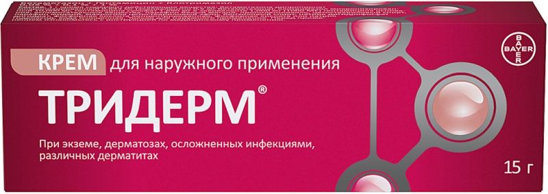 Тридрем 0,5mg/g+1mg/g+10mg/g 15g -krem dlaruжnogogo oprimenennipyan
